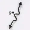Pendientes de acero inoxidable 316L estilo punk transfronterizo nuevo, puente de oreja, pintura en aerosol degradado blanco y negro, puente de oreja, venta al por mayor