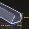 Tira em forma de U de silicone Tira de vedação translúcida à prova d'água resistente a altas temperaturas Tira decorativa FRP folha de embalagem anticolisão