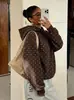 Otoño/Invierno 2026 Nuevo Ropa Femenina Transfronteriza Europea y Americana Amazon Estampado de Lunares Sudadera Deportiva Holgada