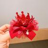 Pequena coroa cocar crianças Princesa grampo de cabelo menina coroa top clipe de malha de fadas laço acessórios para o cabelo menina grampo de cabelo