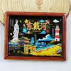 Fábrica de Origem Personalizado Quadro Negro Cultural Criativo Cidade Turística Ímã de Geladeira de Madeira Presente Criativo Lembrança Magnética Personalização