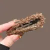 Pinza de Pelo de Felpa de Cordero de Alta Gama para Otoño e Invierno para Mujer 2024 Nuevo Estilo Pinza Lateral para Flequillo Pinza Versátil