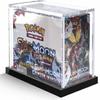 Caixa Display de Acrílico para Cartas de Jogo com Base Preta Espessa, Alta Transparência, à Prova de Poeira, Adequada para Cartas Ptcg, Fabricação Personalizada de Fábrica