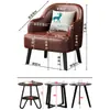 Sillón de Cuero para Persona Perezosa, Artesanía en Cuero, Silla Sofá Simple, Balcón, Dormitorio, Sala de Estar, Hotel, Oficina, Apartamento Pequeño, Ocio, B&B, Sofá