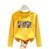 Camiseta de Manga Larga para Niña para Primavera y Otoño 2026 Estilo Nuevo Camiseta Básica Transpirable de Algodón Puro para Niños Top de Primavera y Otoño para Niña