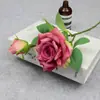 Flores Artificiales de Rosa de 2 Cabezas Transfronterizas, de Gama Alta y Realistas, Decoración de Boda, Sala de Estar del Hogar, Adornos para Mesa de Comedor