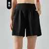Shorts Deportivos de Cintura Alta para Control de Abdomen para Mujer, Shorts de Verano para Correr y Fitness con Doble Bolsillo, Shorts de Yoga Sueltos Casuales y Transpirables