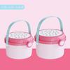 Caixa de Armazenamento de Brinquedos para Crianças, Fofa com Tampa, Blocos de Construção de Desenho Animado para Bebê, Balde Mochila, Caixa de Armazenamento e Organização de Lanches
