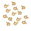 Fecho de Mola em Aço Inoxidável 316 com Revestimento a Vácuo em Ouro 18K Fecho de Mola para Joias Fecho de Pulseira Colar Acessórios para Joias DIY