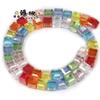 Venta Caliente Transfronteriza Color Arcoíris Cuadrado Cristal de Imitación Vidrio Cuentas Sueltas Accesorios para Joyería DIY Materiales