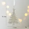 Decoración Colgante Pequeño Navideño con Purpurina de Nuevo Producto Transfronterizo Colgante para Árbol de Navidad Estrella de Cinco Puntas Campana Colgante para Árbol de Navidad
