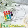 Mini Caixa de Tinta Aquarela Caixa de Noz Portátil Diário de Mão Esboço Livro de Pintura de Viagem Conjunto de Cores
