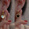 Pendientes de plata con diseño de tulipán retro francés, con forma de flor de amor, con temperamento, de diamantes y moda coreana.