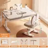Mesa de estudo infantil para uso doméstico, especialmente projetada para alunos do ensino fundamental, conjunto de mesa e cadeira de escrita com altura ajustável, mesa e cadeira de estudo infantis