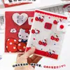 Funda de Gel Serie Original Hello Kitty de Dibujos Animados Libro de Felpa 64K Rojo y Blanco Botón de Presión Clásico Cuaderno de Diario