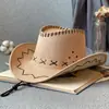 Chapéus de Cowboy Ocidentais Atacado para o Verão, Proteção Solar Unissex, Aba Larga Estilo Americano, Adequado para Viagens à Praia, Pastagem, Xinjiang, Sichuan e Xizang