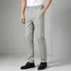 Calça Casual Masculina com Liocel, Respirável, Fina, Levemente Elástica, Cintura Média, Calça Longa com Caimento, Modelo H70830 Tencel