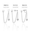 Brincos de Corrente Integrados Sem Furo com Tarraxas de Parafuso Ajustáveis, Venda Quente Transfronteiriça Ear Cuffs Personalizados Estilo de Rua Unissex