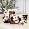 Fronha de Pelúcia Vaca Amazon Ins Pelo Sintético Estampa Animal Capa de Almofada Decorativa Decoração de Sofá Casa