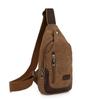 Riñonera de Lona para Hombre, Viajes de Negocios, Simple, Retro, Resistente al Desgaste, Bolso Cruzado de Gran Capacidad, Riñonera Casual Multicapa, Ligera