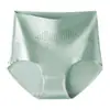 Calcinha Feminina de Algodão Puro com Controle de Barriga de Cintura Alta, Graphene Antibacteriano, Alta Elasticidade, Confortável, Amiga da Pele, Respirável, Cor Lisa, Simples para Mulheres