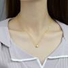 Collar Minsheng Nuevo Estilo Red de Celebridades Cara Corazón Diseño Nicho de Alto Nivel Lujo Ligero Cadena Clavícula Colgante de Amor