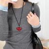 Collar Lazo Rojo Ankola para Mujer Estilo Nuevo 2024 Diseño Elegante Nicho Dulce Combinable Distintivo Cadena para Suéter