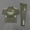 24-25 Conjunto de Treino de Futebol Real Madrid Meio Zíper Outono e Inverno Traje Camisa Paris Barcelona Traje de Clube Principal