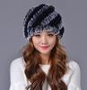 2021 Novo Rex Rabbit Fur Hat Thickened Warm Rex Rabbit Fur Abacaxi Hat Estilo Coreano Trendy Bag Head Hat
