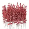 Hojas de Eucalipto Artificiales 38cm Hoja de Eucalipto Individual Planta Verde Artificial Ramo Decoración del Hogar Transfronteriza Flor