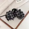 Presilha de Cabelo Estilo Coreano Tubarão Bolha Xadrez Tendência Nuvem Alta Qualidade Moda Versátil Mesma Peça de Blogueiro