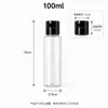 Garrafa Plástica Transparente com Tampa Flip-Top e Ombro Reto 150ml para Álcool Limpador, Garrafa Dosadora Portátil para Amostra
