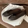 Sapatilhas Femininas de Couro Baixas Novo Estilo Outono Couro Genuíno Versão Coreana Cor Sólida Confortáveis Cano Baixo Corte Baixo Sapatos de Vovó para Mulheres
