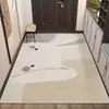 Alfombra de Entrada Transfronteriza Estilo Moderno Sencillo Felpudo Doméstico Resistente a la Suciedad Antideslizante Absorbente de Agua Vestíbulo Alfombra de Piso de Terciopelo de Cristal Dropshipping
