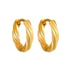 Brincos Mobius Twist da Moda para Mulheres, Aço Titânio de Luxo Leve de Alta Qualidade, Estilo Ins Simples e de Nicho