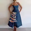 Moda Femenina Europea y Americana Transfronteriza 2026: Nueva Colección de Verano - Vestido de Verano Elegante, con Estilo y Estampado Único de Corte Ajustado