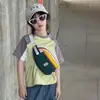 Bolso Cruzado de Hombro Único para Niños Estilo Coreano Color Dopamina Bloqueo de Color, Bolso de Pecho y Cintura Ligero para Deportes al Aire Libre para Niños y Niñas