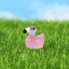 Bonito Noite Flamingo Resina Pequenos Enfeites Micro Paisagem Carnudo Vaso de Planta DIY Decoração Acessórios Transfronteiriços Novos Produtos