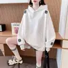 Moletom com capuz minimalista estilo americano 2026 para homens, tendência outono e inverno, corte solto e relaxado, forrado com fleece, jaqueta estilosa para casais