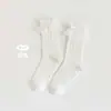 Calcetines para Niñas Verano Estilo Delgado Niños Lazo Encaje Volante Encaje Malla Calcetines de Media Pantorrilla Calcetines de Media Pantorrilla para Niños