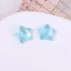 Verano Hielo Transparente Cielo Estrellado Cambia de Color Brillo Estrella de Cinco Puntas Resina Pasador de Pelo Pendientes Tocado Parche Joyería DIY Accesorios