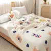 Colcha de Verano Tejida de Algodón Grado Bebé Clase A, Colcha Delgada Lavable, Colcha de Verano para Niños, Colcha de Regalo para Aire Acondicionado, Lote de Verano