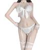 Lin Linting - Lencería sexy, uniforme de sirvienta de gato sexy, traje de pasión, pijama de pecho pequeño de puro deseo de invierno