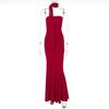 Vestido de Verão 2026 Novo Estilo Slim-Fit Cintura Marcada Comprimento Médio Sexy Estilo Envelope Corpete Saia com Padrão de Cauda de Peixe com Xale