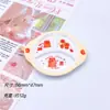Plato de Cena de Dibujos Animados Lindo con 3 Compartimentos Accesorios de Resina DIY Creativo Hecho a Mano Pegamento de Crema Imán para Refrigerador Funda de Teléfono Móvil Accesorios para el Cabello Lote