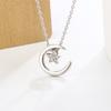 Collar luna estrella nueva moda 2023 temperamento femenino creativo simple nicho diseño sentido cadena clavícula regalo Día de San Valentín