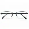 Armazones para Lentes Danyang Ultraligeros de Titanio Puro, Lentes Graduados de Media Montura a la Moda para Hombres y Mujeres, Armazones con Filtro de Luz Azul 50030
