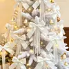 Nuevo producto transfronterizo: Adorno de pared de lazo de terciopelo de perla para árbol de Navidad, decoración para arreglo navideño DIY