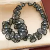 Collar de Encaje con Perlas y Cuentas de Cristal, Cadena para Clavícula de Lujo Ligero de Nicho, Set de Joyería de Moda Estilo Pastoral al por Mayor