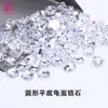 Fabricante Listos para Usar Planos Redondos de Fondo Plano Cara de Tortuga Circonita al por Mayor Blancos 3-12 mm Planos Redondos de Fondo Plano Cara a Cuadros Piedras Sueltas Cortadas
